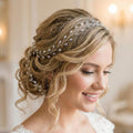 Bicolor Kristall Haarranke in Silber für Bräute - AVYRAA BRIDAL