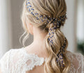 Blauer Kristall Braut Haarschmuck, Handgemachter flexibler Haarkranz mit Silberdraht, Blue Crystal Bridal Hair Vine, Wedding Hair Accessory - AVYRAA BRIDAL