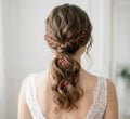 Bordeaux Kristall Haarrebe mit rotem Draht | Eleganter Brautschmuck, Hochzeits - Haaraccessoire, Weinrot Kristalle, flexibel - AVYRAA BRIDAL