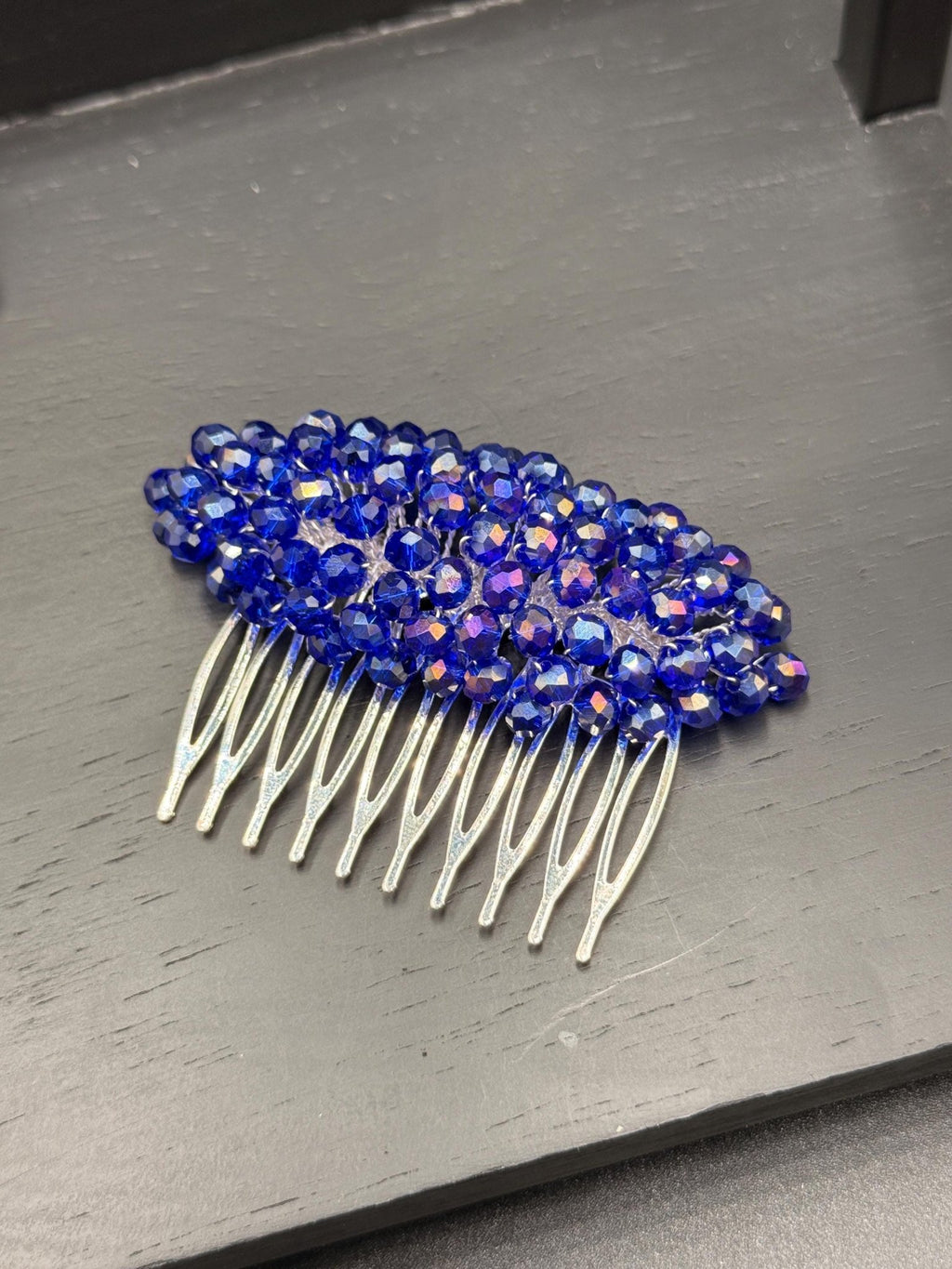 Braut Haarkamm Blau Iris Kristall Steckkamm Haarschmuck - AVYRAA BRIDAL
