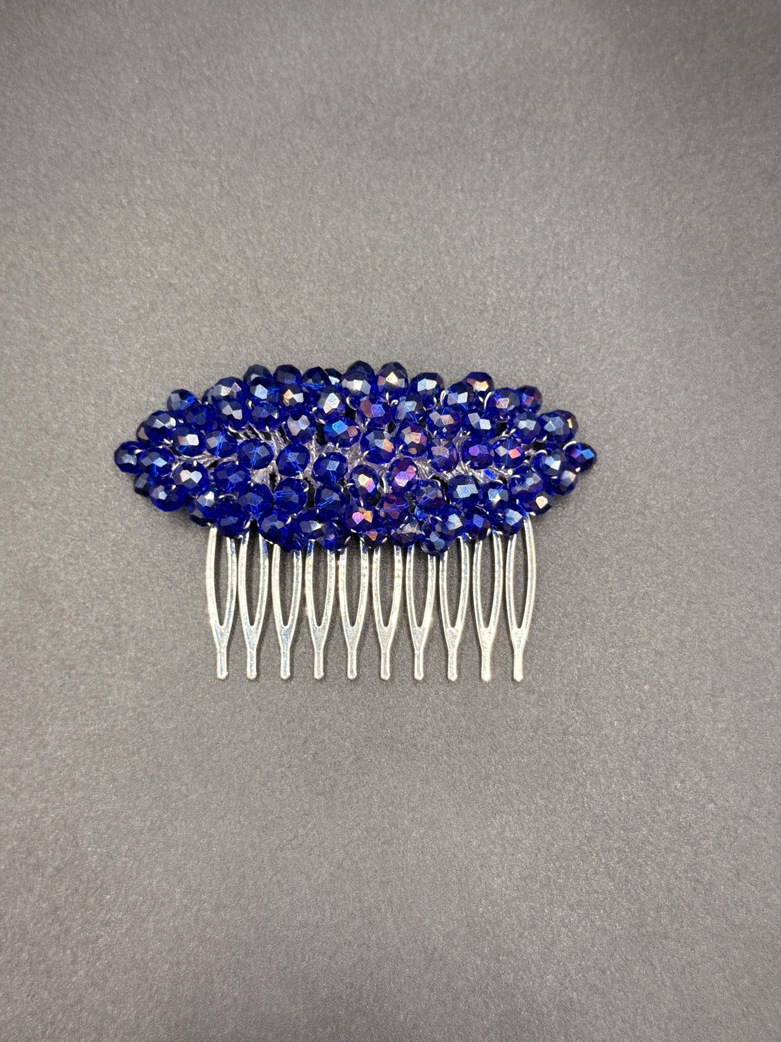 Braut Haarkamm Blau Iris Kristall Steckkamm Haarschmuck - AVYRAA BRIDAL