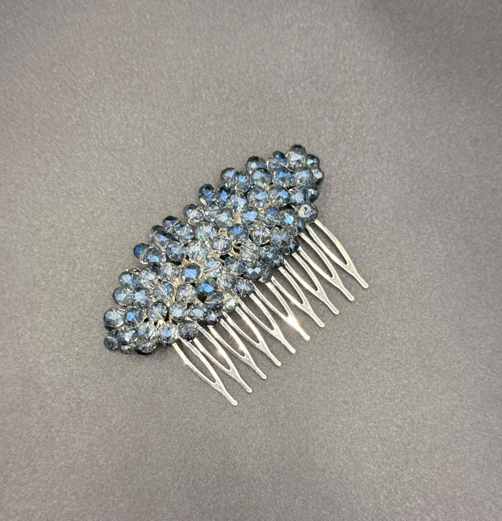 Braut Haarkamm Hellblau Kristall Draht Haarschmuck - AVYRAA BRIDAL
