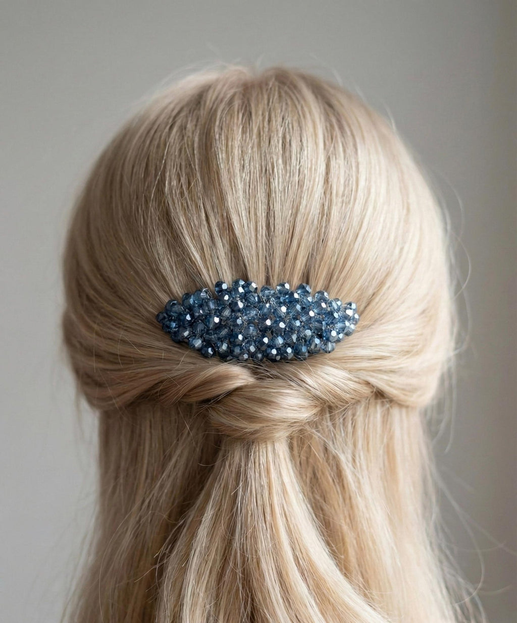 Braut Haarkamm Hellblau Kristall Draht Haarschmuck - AVYRAA BRIDAL