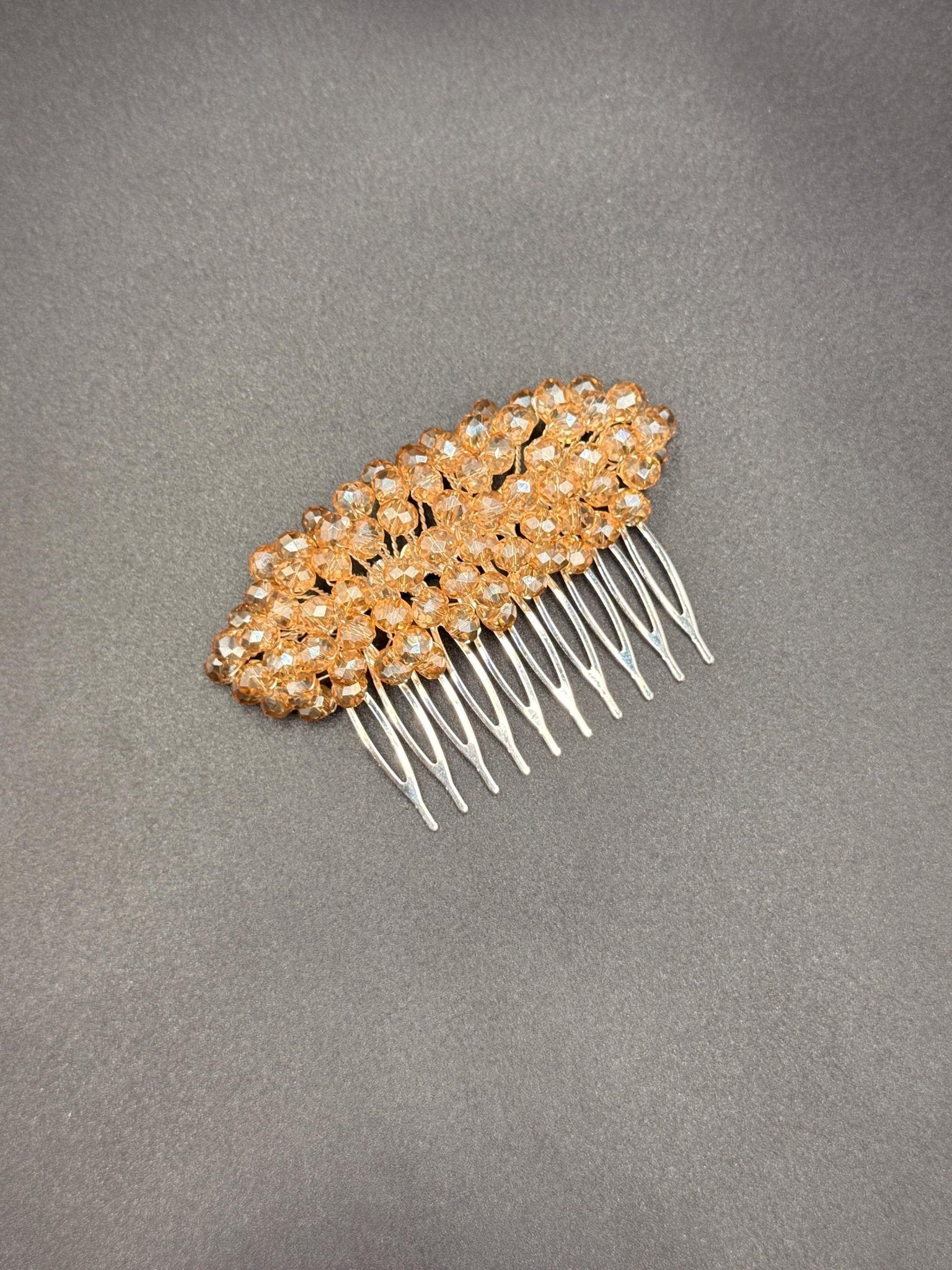 Braut Haarkamm Hellgold Kristall Goldfarben Haarschmuck - AVYRAA BRIDAL