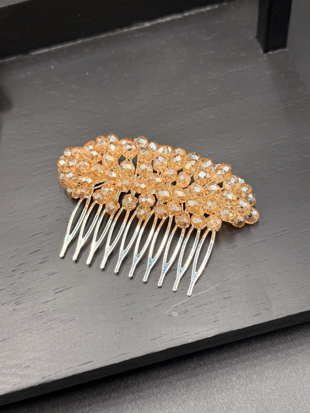 Braut Haarkamm Hellgold Kristall Goldfarben Haarschmuck - AVYRAA BRIDAL