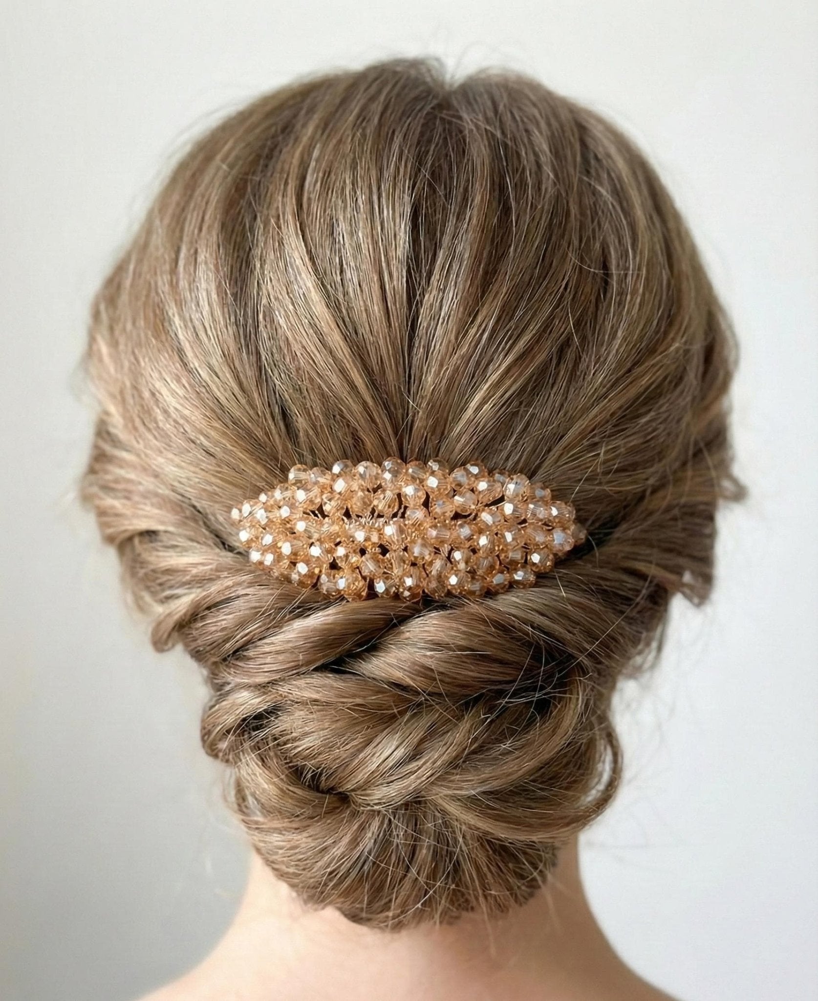 Braut Haarkamm Hellgold Kristall Goldfarben Haarschmuck - AVYRAA BRIDAL