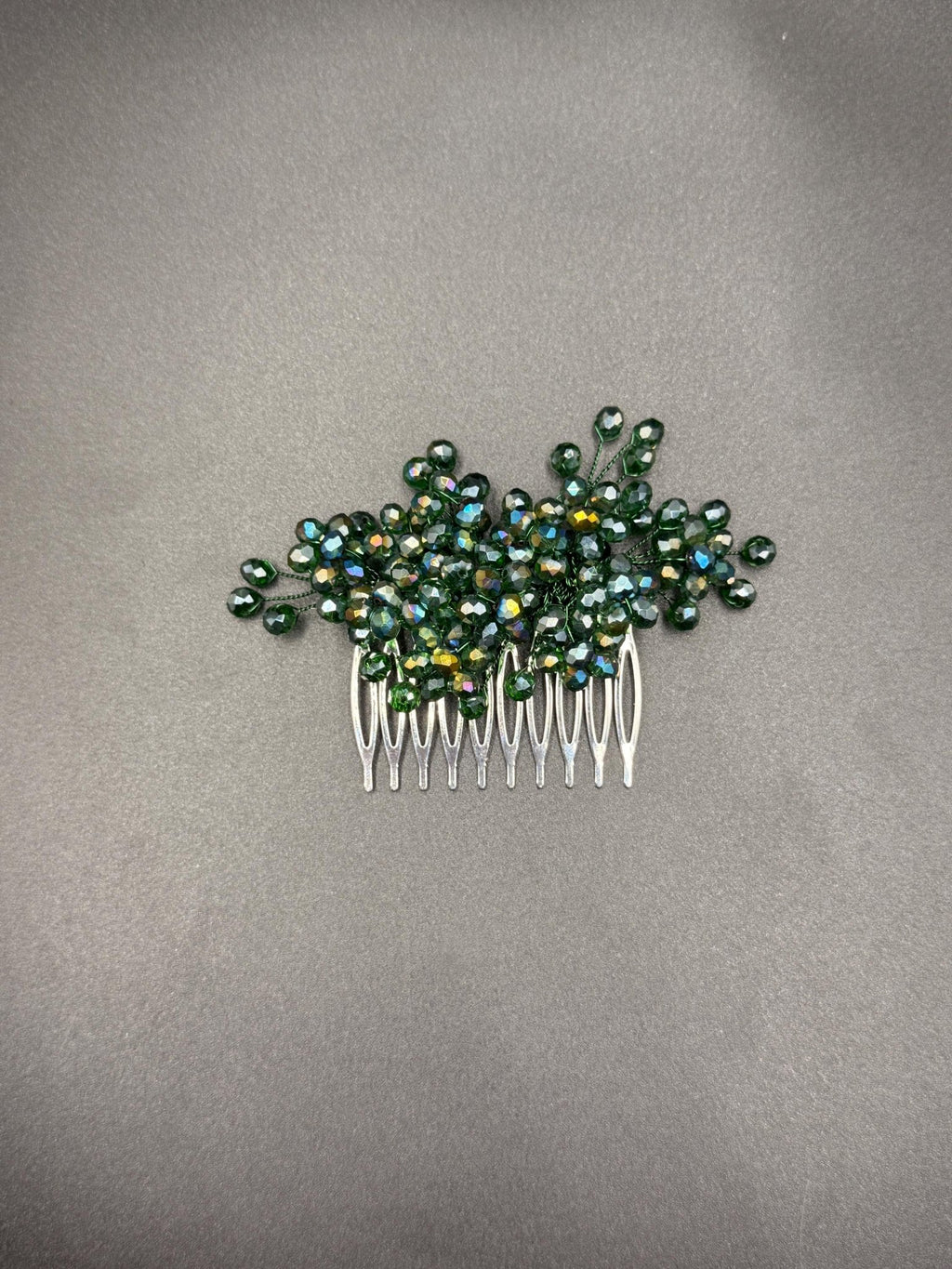 Braut Haarkamm mit facettierten Kristallen handgefertigt elegant ca. 10 cm - AVYRAA BRIDAL