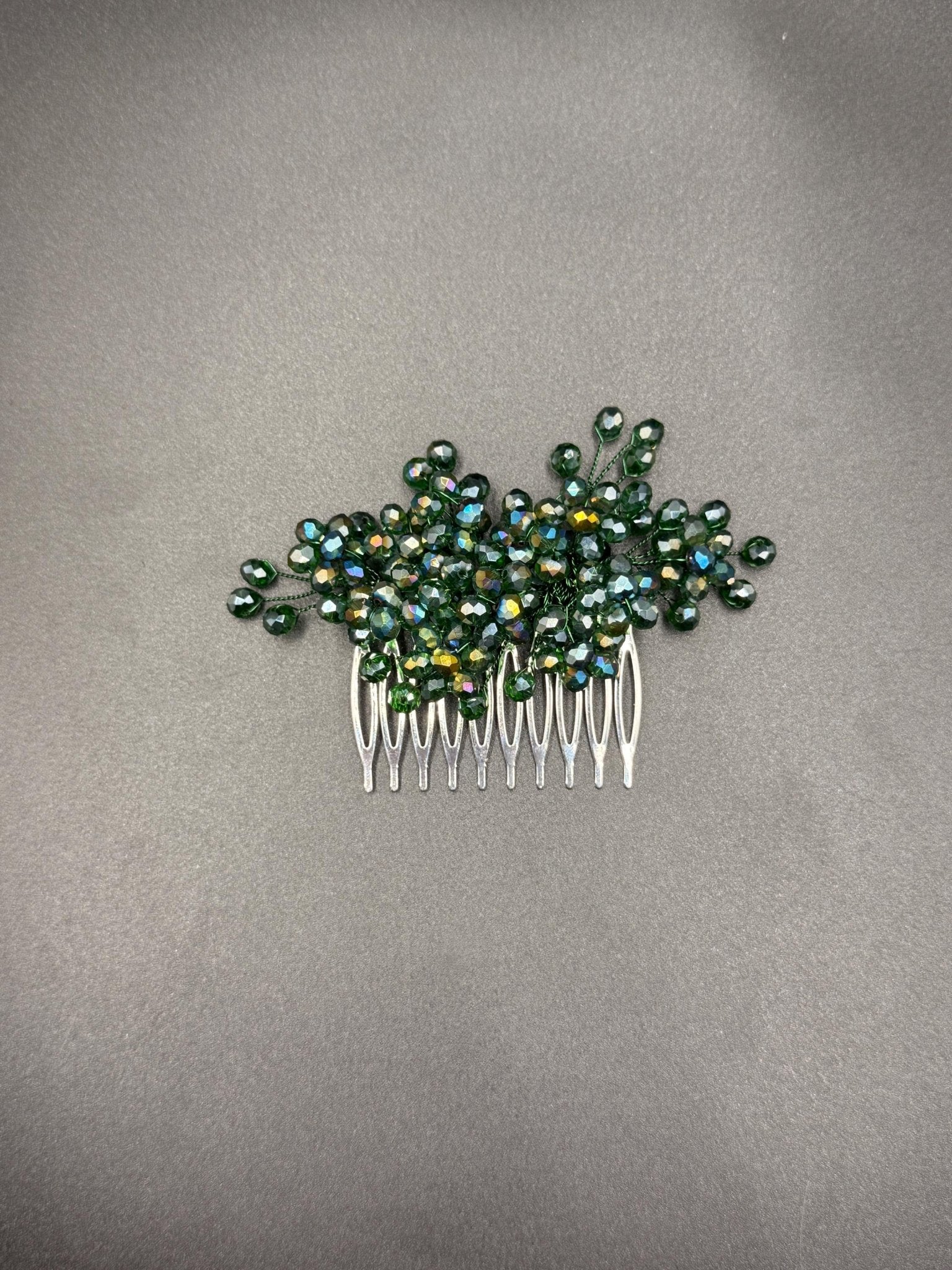 Braut Haarkamm mit facettierten Kristallen handgefertigt elegant ca. 10 cm - AVYRAA BRIDAL