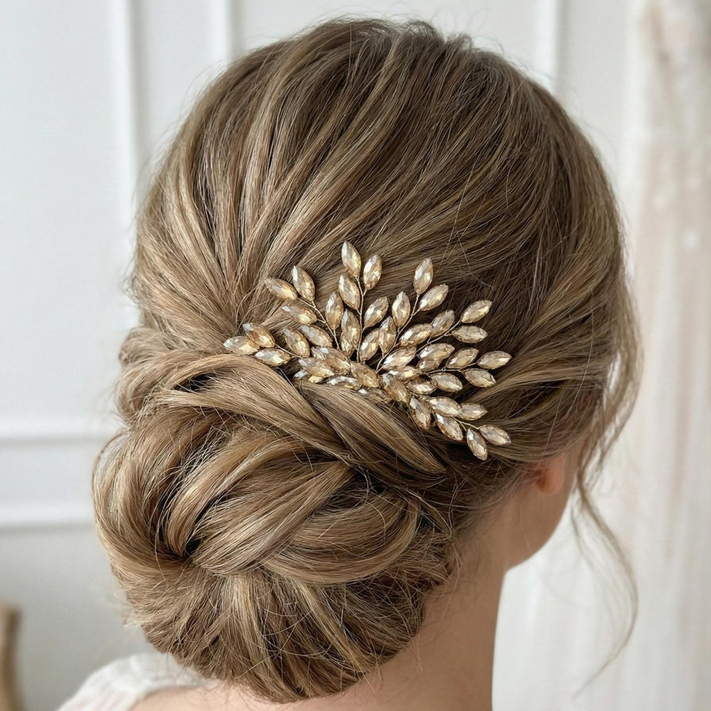 Braut Haarkamm mit facettierten Schmucksteinen - AVYRAA BRIDAL