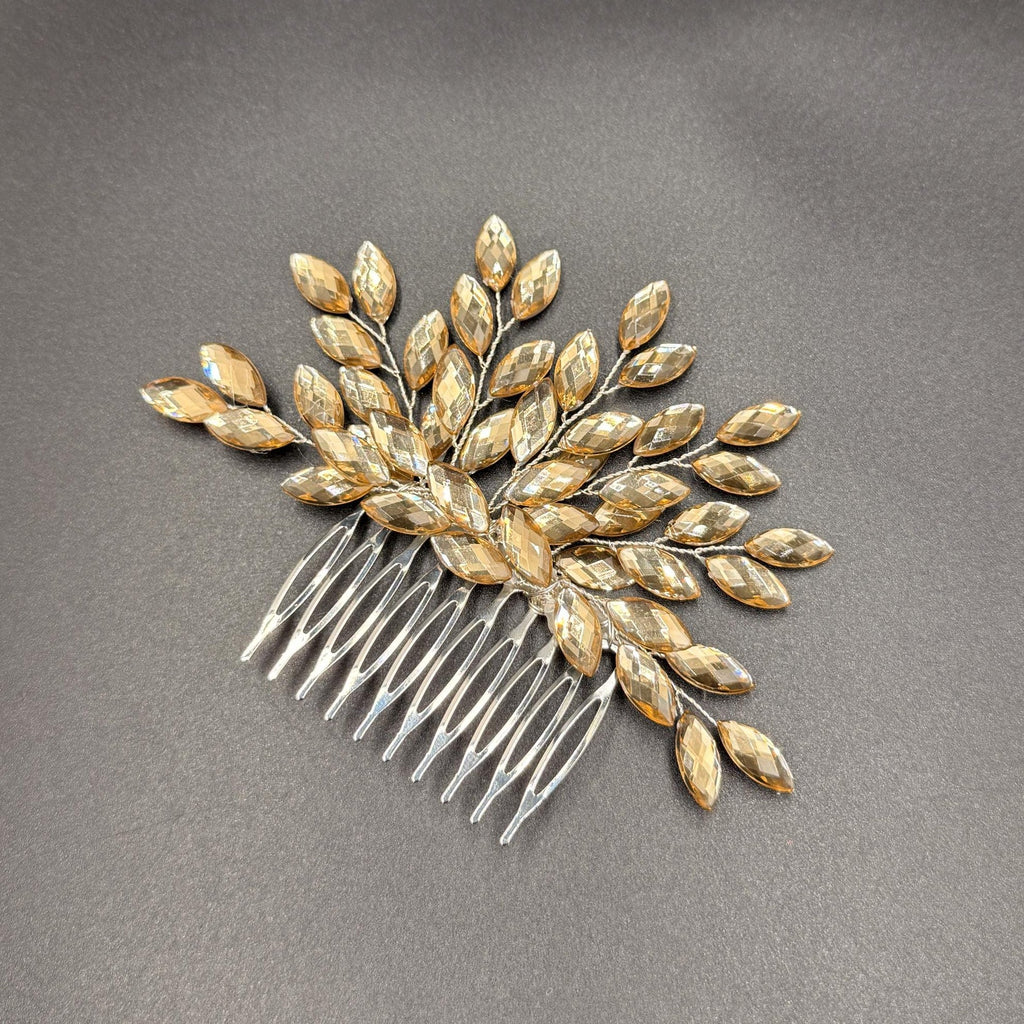 Braut Haarkamm mit facettierten Schmucksteinen - AVYRAA BRIDAL