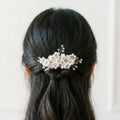 Braut Haarkamm mit Perlen und klaren Kristallen - AVYRAA BRIDAL