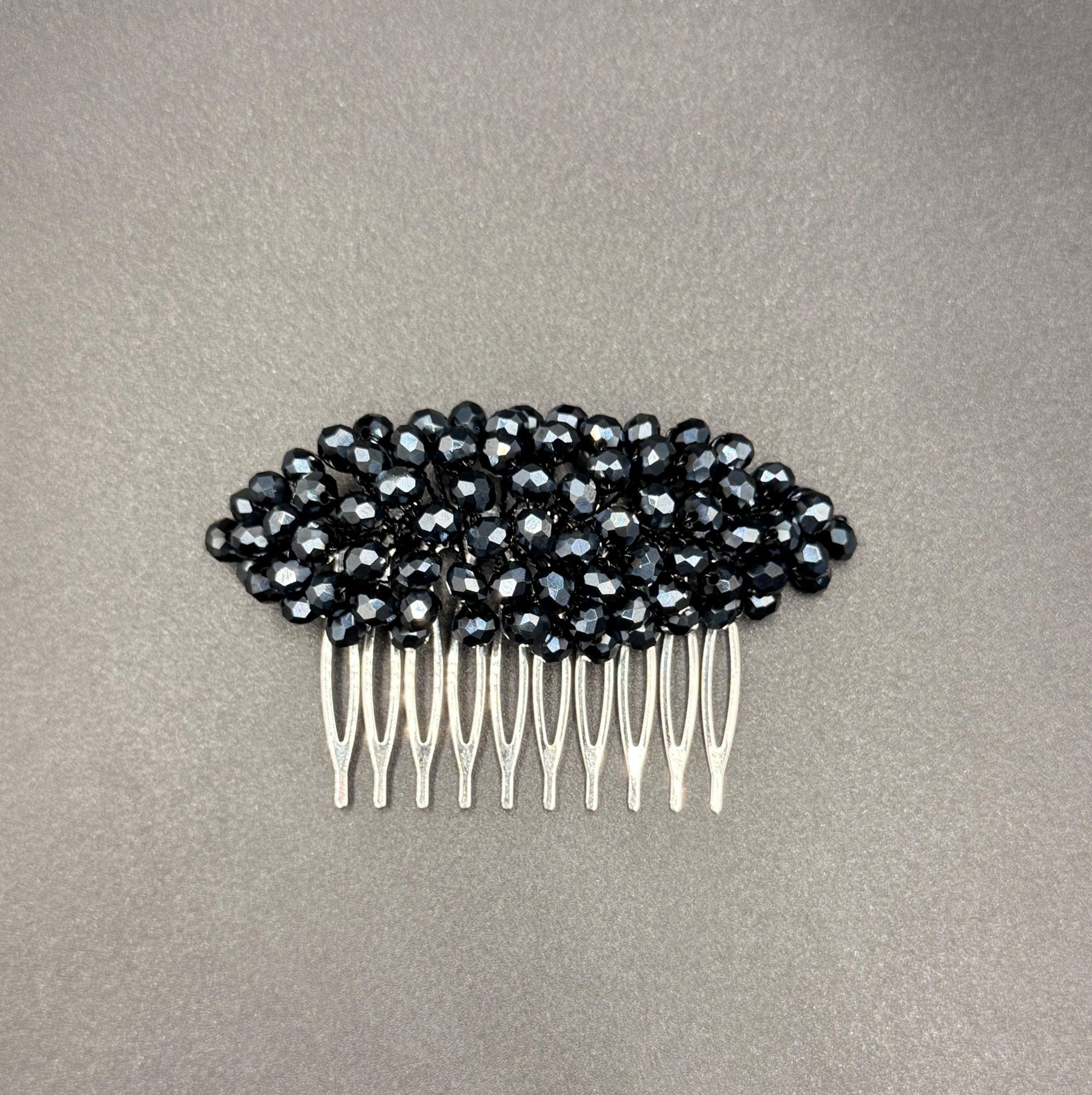 Braut Haarkamm Navyblau Kristall Perlen Haarschmuck - AVYRAA BRIDAL