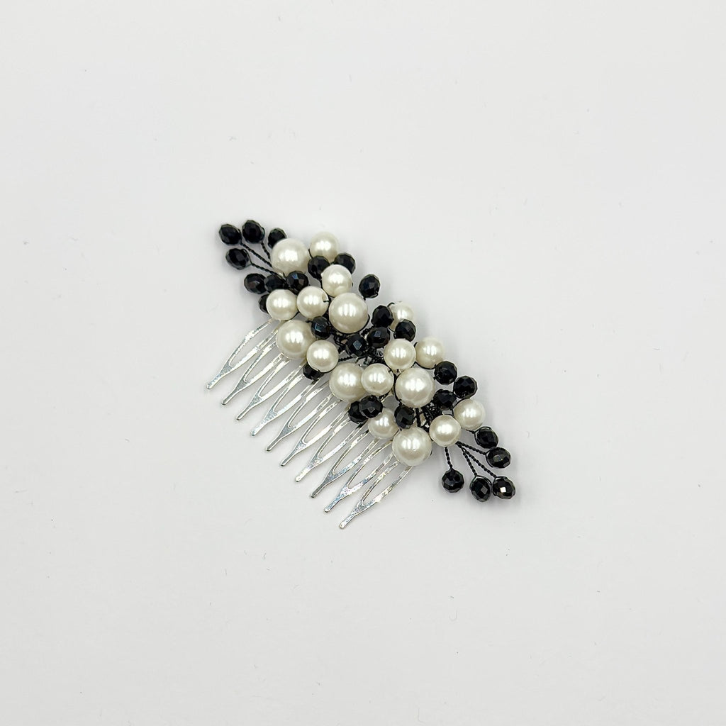 Braut Haarkamm Schwarz Kristall Strass Draht Haarschmuck - AVYRAA BRIDAL