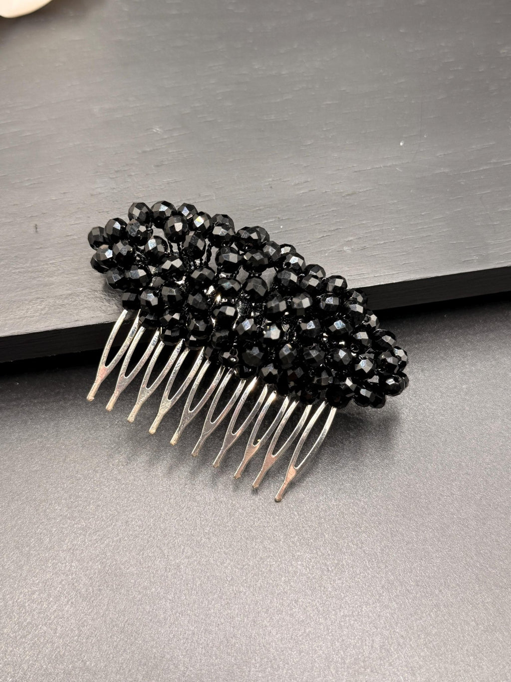 Braut Haarkamm Schwarz Kristall Strass Draht Haarschmuck - AVYRAA BRIDAL