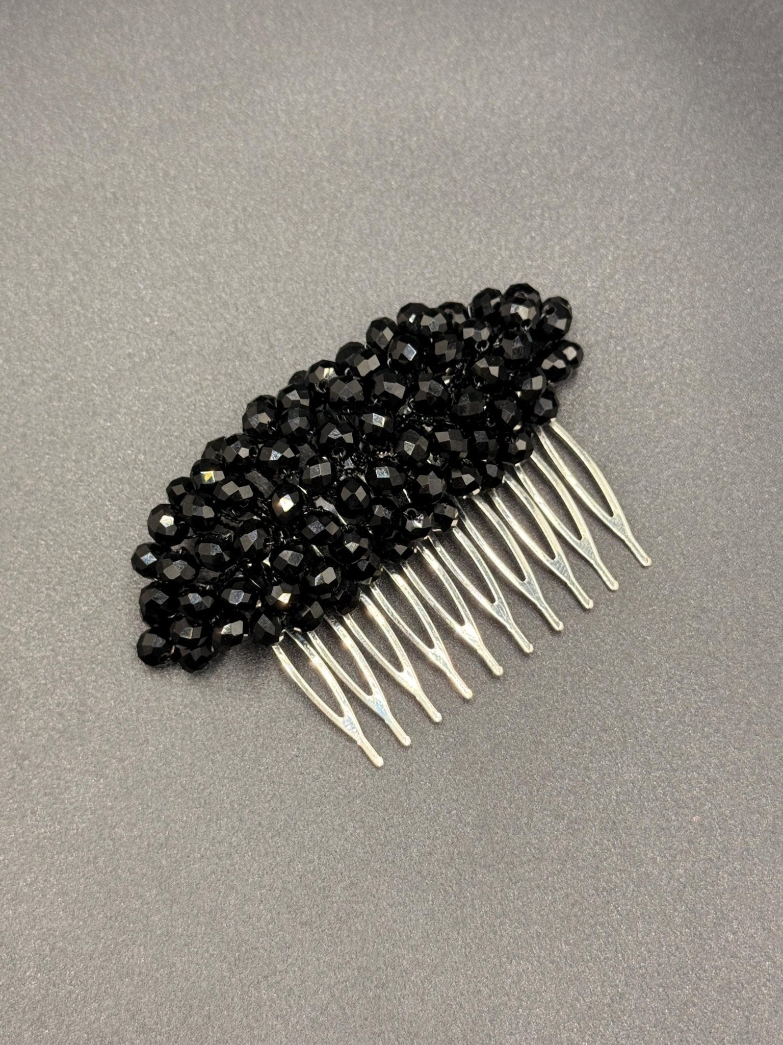 Braut Haarkamm Schwarz Kristall Strass Draht Haarschmuck - AVYRAA BRIDAL