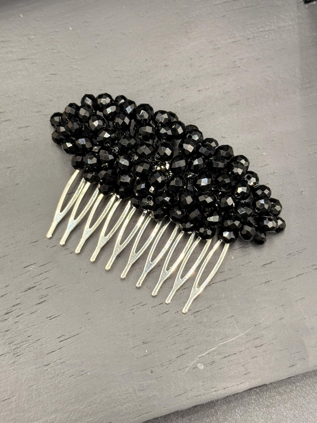 Braut Haarkamm Schwarz Kristall Strass Draht Haarschmuck - AVYRAA BRIDAL