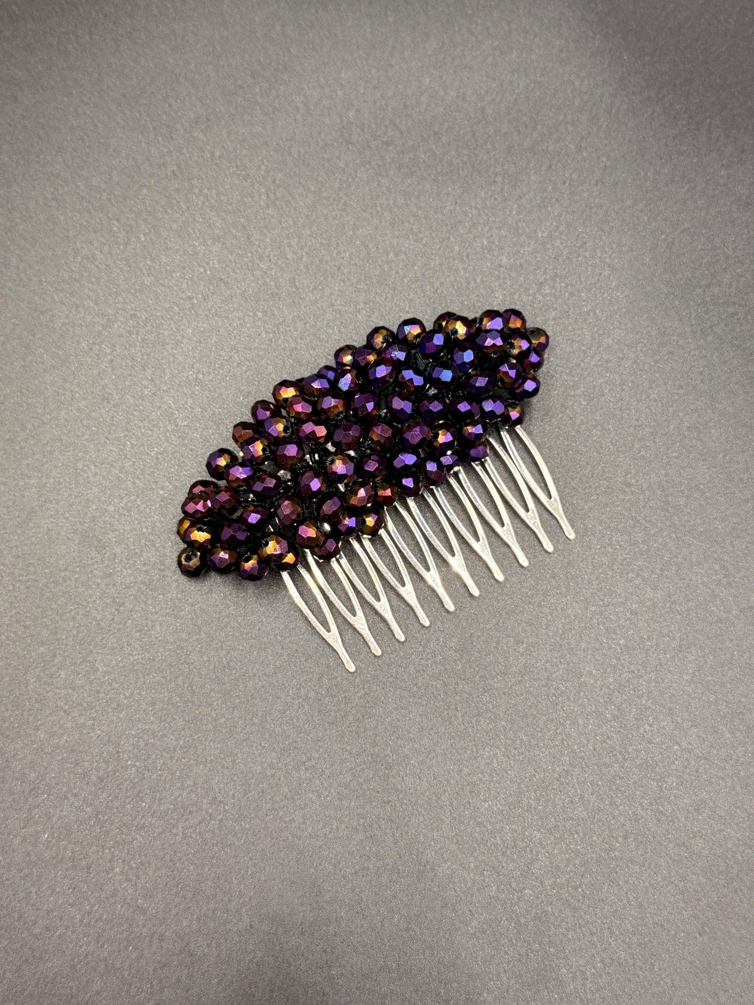 Braut Haarkamm Violett Kristall Strass Draht Haarschmuck - AVYRAA BRIDAL