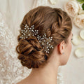 Braut Haarnadel Silber Klar Kristall Glas Draht Haarschmuck - AVYRAA BRIDAL