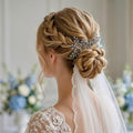 Braut Haarnadeln Blau Hellblau Kristall Strass Draht Haarschmuck - AVYRAA BRIDAL