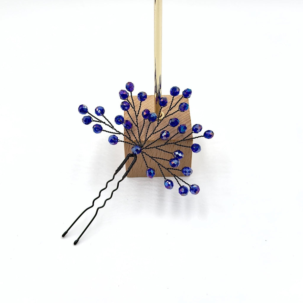 Braut Haarnadeln Blau Kristall Strass Draht Haarschmuck - AVYRAA BRIDAL