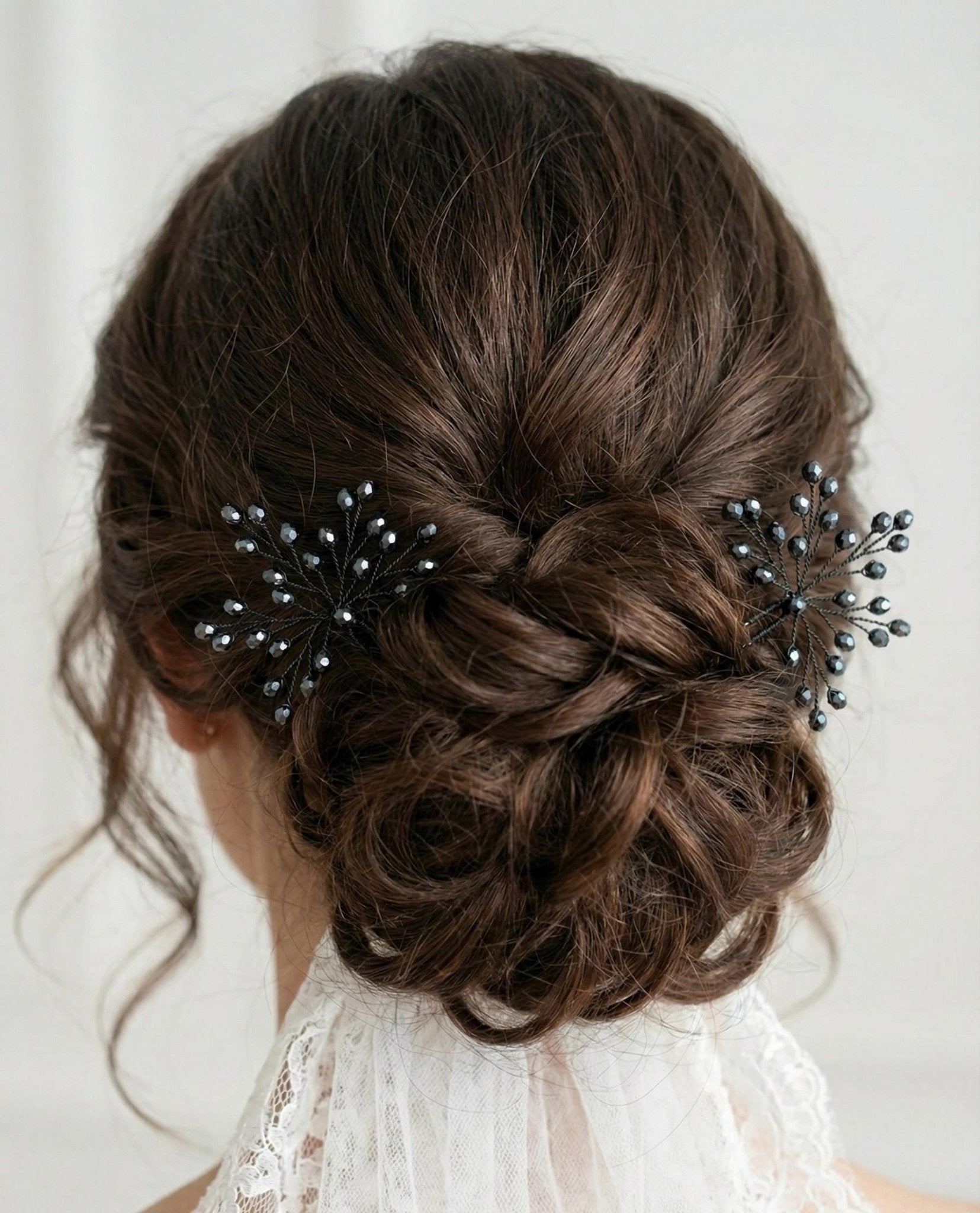 Braut Haarnadeln Dunkelblau Navy Kristall Strass Draht Haarschmuck - AVYRAA BRIDAL