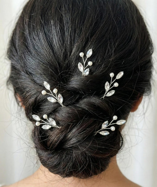 Braut Haarpins mit Perlen und Tropfensteinen - AVYRAA BRIDAL