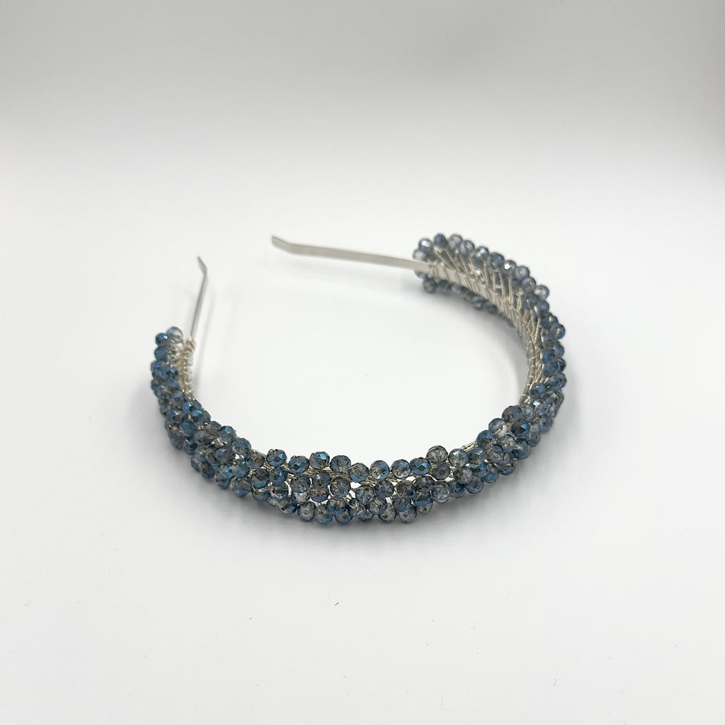 Braut Haarreif Hellblau Kristall Strass Draht Haarband Haarschmuck - AVYRAA BRIDAL