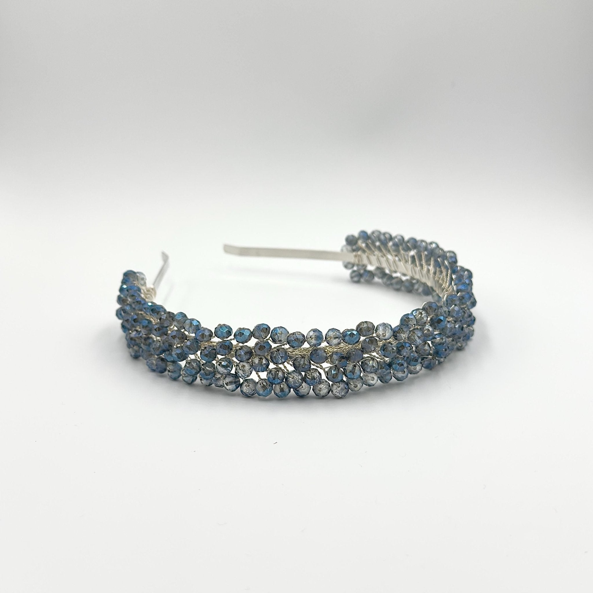 Braut Haarreif Hellblau Kristall Strass Draht Haarband Haarschmuck - AVYRAA BRIDAL