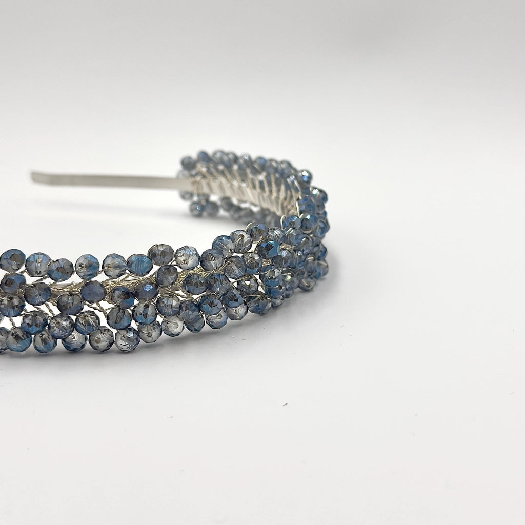 Braut Haarreif Hellblau Kristall Strass Draht Haarband Haarschmuck - AVYRAA BRIDAL