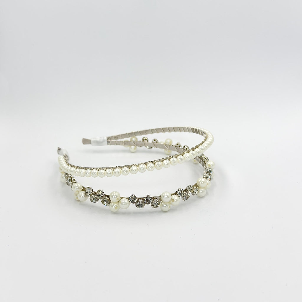 Braut Haarreif Kristall Perlen Draht Haarband Haarschmuck - AVYRAA BRIDAL
