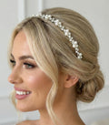 Braut Haarreif Kristall Perlen Draht Haarband Haarschmuck - AVYRAA BRIDAL