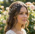 Braut Haarreif Pastellrosa Kristall Strass Draht Haarband Haarschmuck - AVYRAA BRIDAL