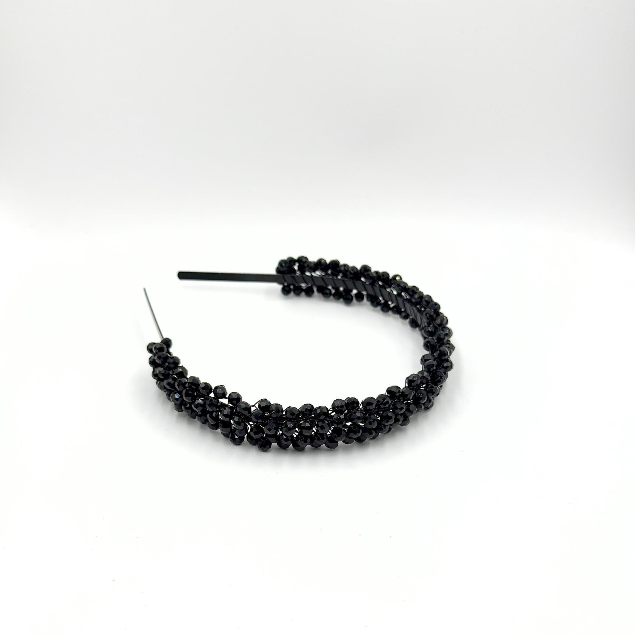 Braut Haarreif Schwarz Kristall Strass Haarband Draht Haarschmuck - AVYRAA BRIDAL