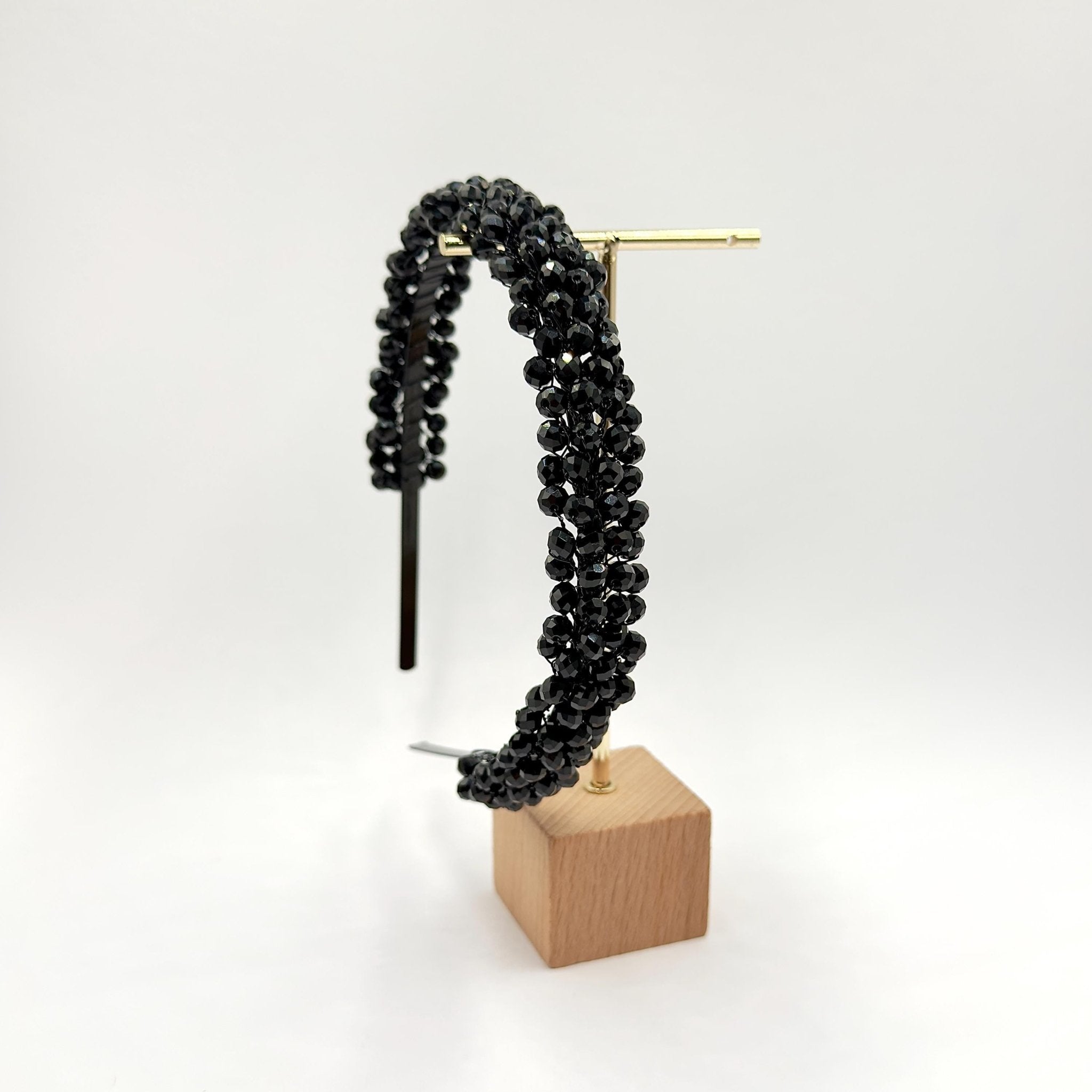 Braut Haarreif Schwarz Kristall Strass Haarband Draht Haarschmuck - AVYRAA BRIDAL