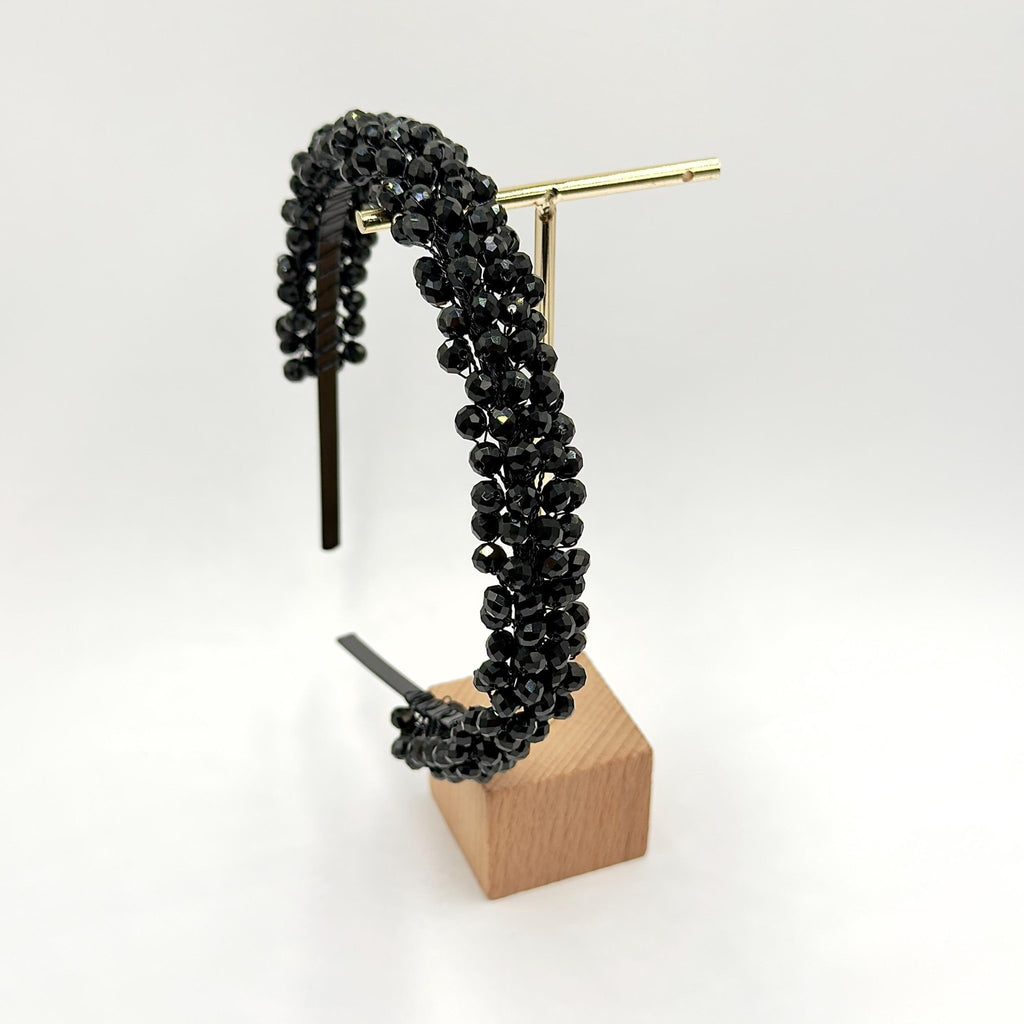 Braut Haarreif Schwarz Kristall Strass Haarband Draht Haarschmuck - AVYRAA BRIDAL