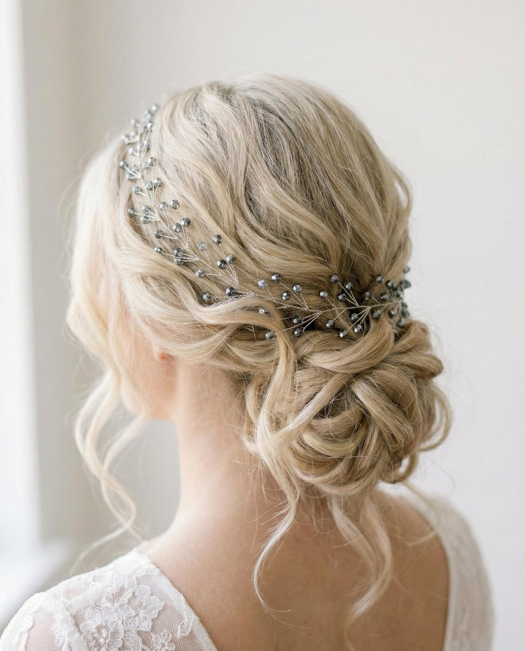 Braut Hair Vine Bicolor Silber Kristall Silberdraht Haarschmuck - AVYRAA BRIDAL