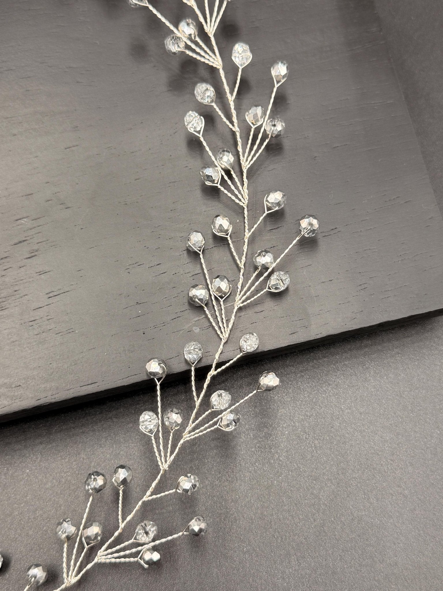 Braut Hair Vine Bicolor Silber Kristall Silberdraht Haarschmuck - AVYRAA BRIDAL