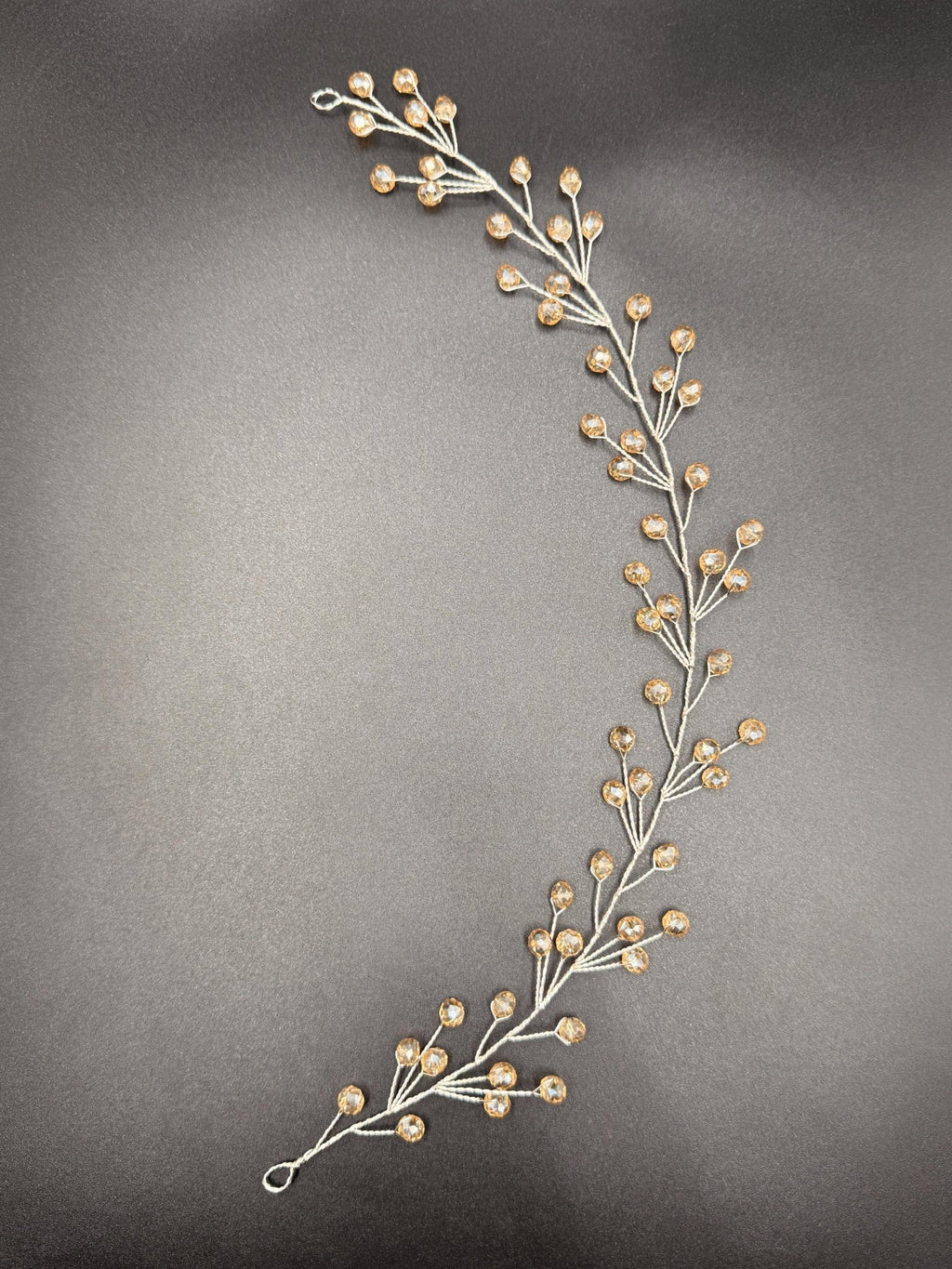 Braut Hair Vine Gold Kristall Glasperlen Flexibel Haarschmuck - AVYRAA BRIDAL