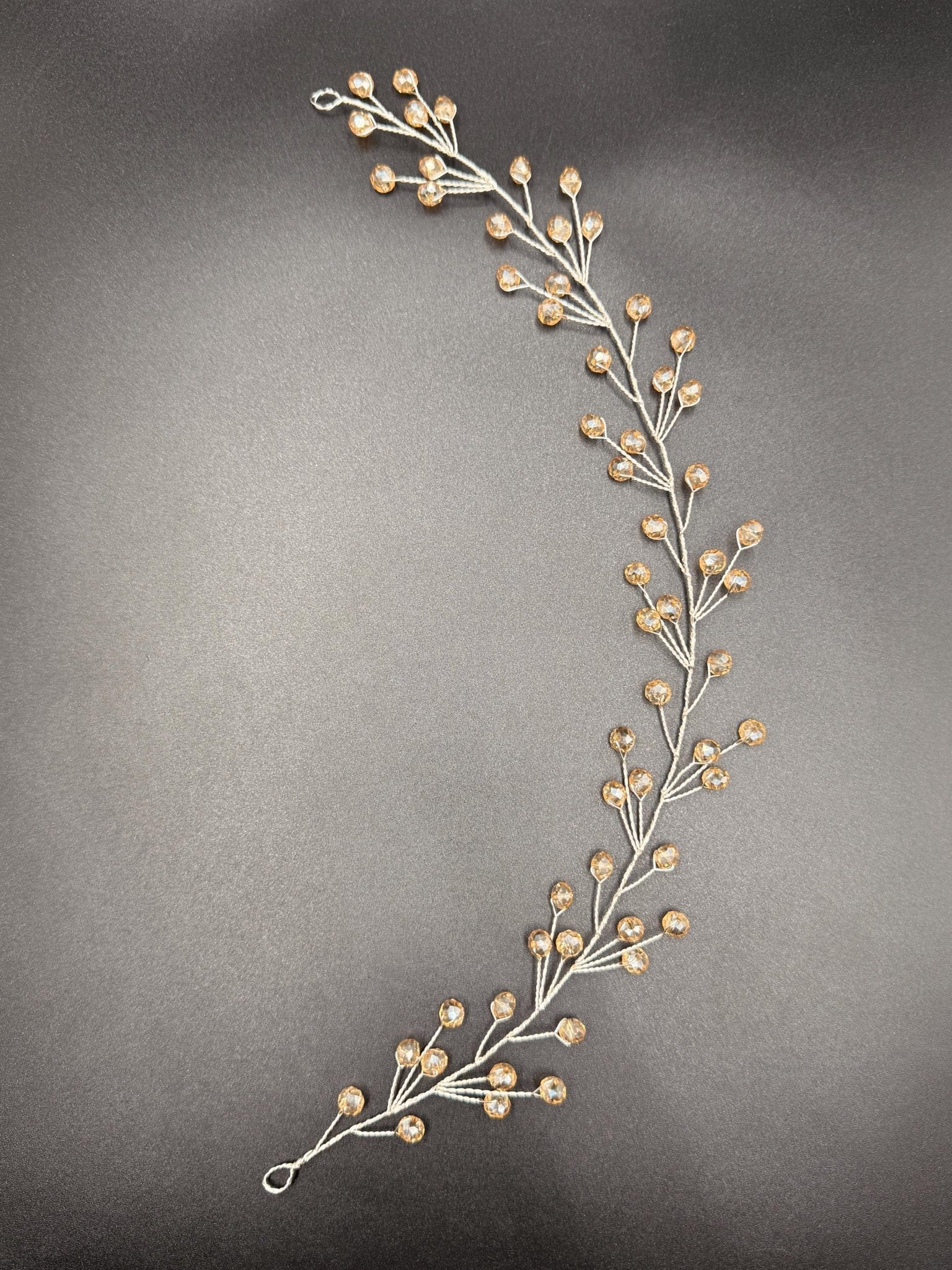 Braut Hair Vine Gold Kristall Glasperlen Flexibel Haarschmuck - AVYRAA BRIDAL