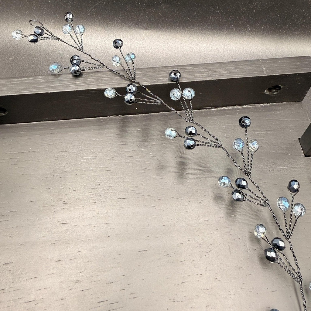 Braut Hair Vine Nachtblau Eisblau Kristall Draht Headpiece - AVYRAA BRIDAL