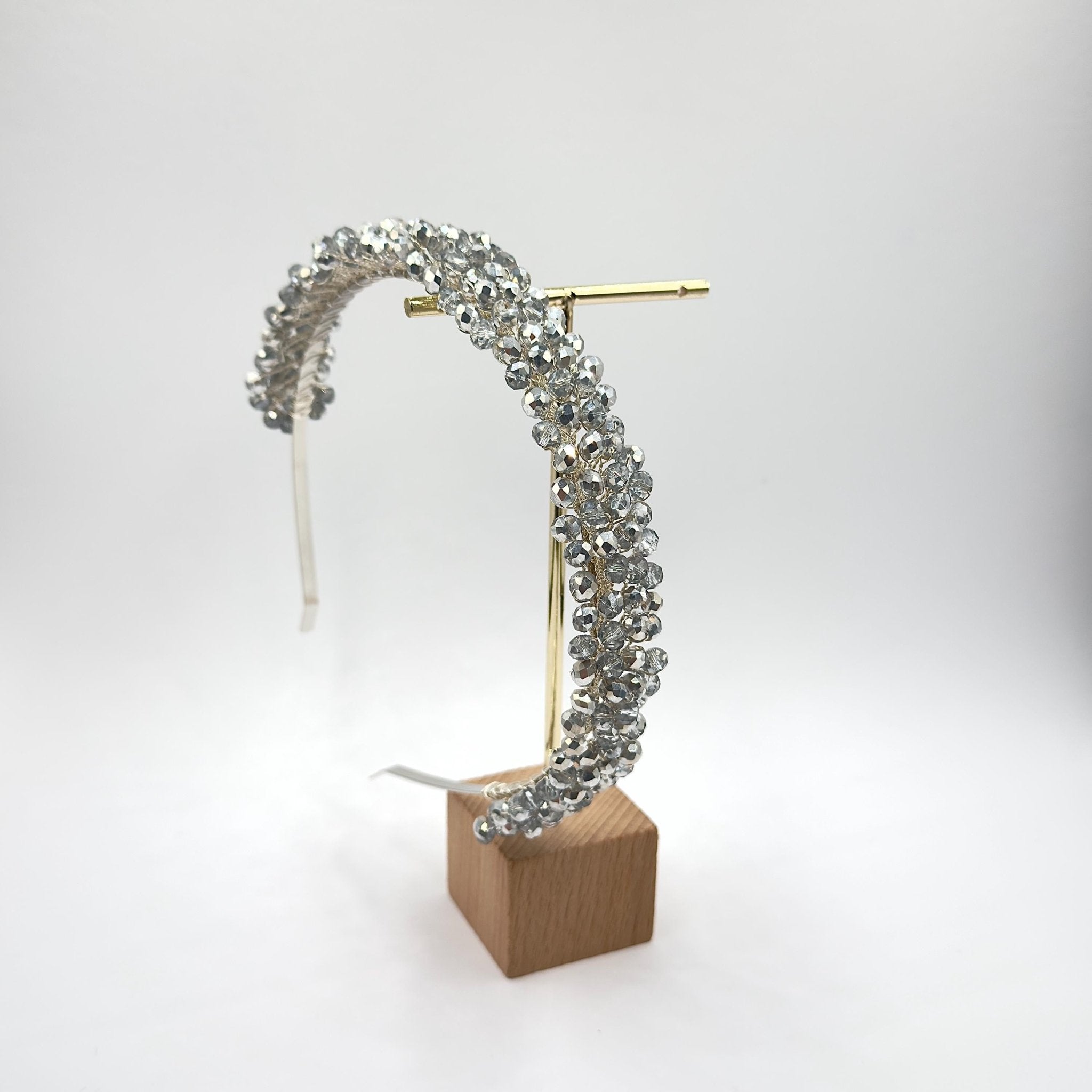 Braut Tiara Klar Kristall Silber Draht Haarreif Haarschmuck - AVYRAA BRIDAL