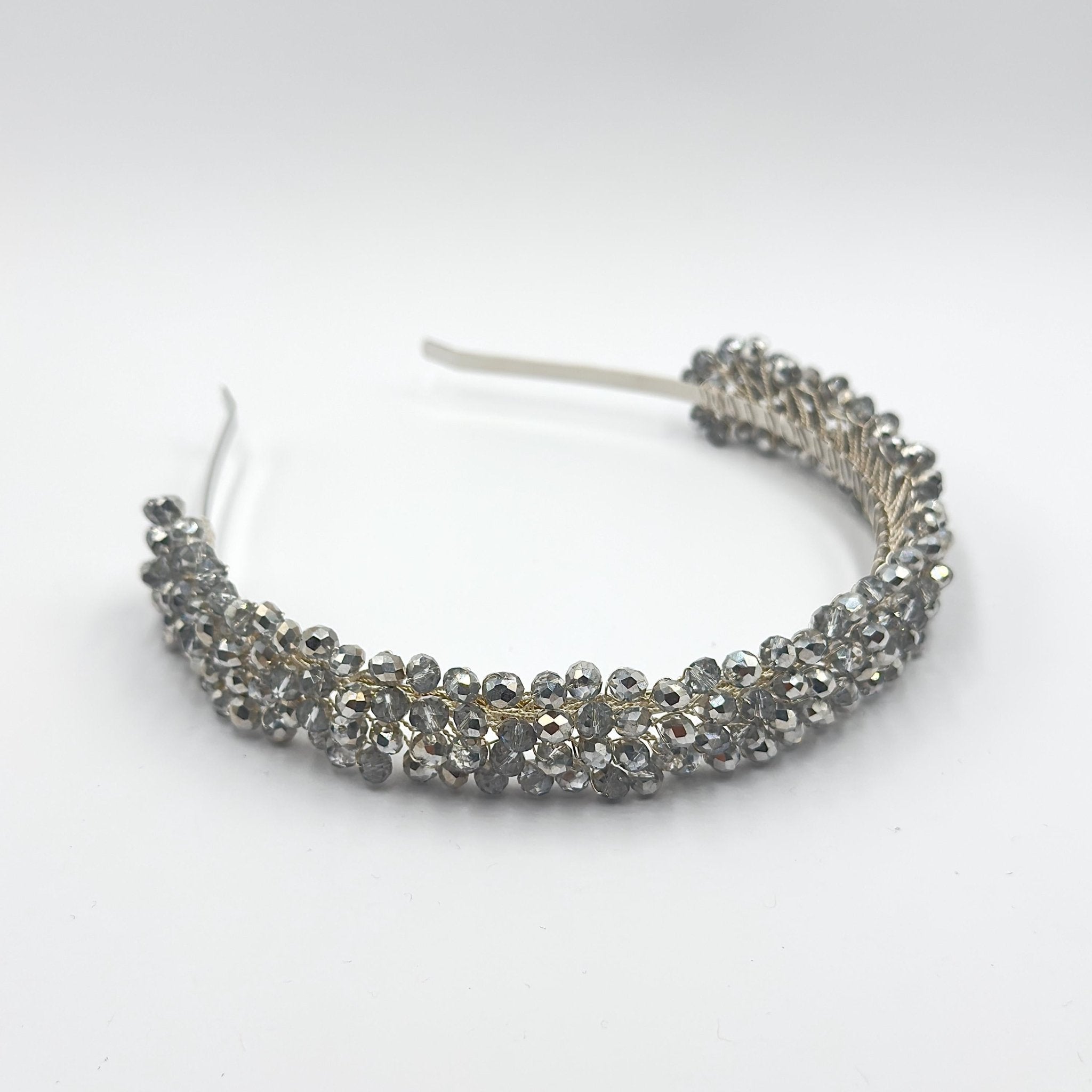 Braut Tiara Klar Kristall Silber Draht Haarreif Haarschmuck - AVYRAA BRIDAL