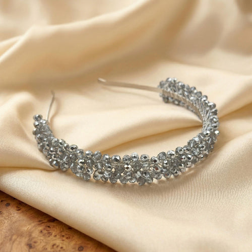 Braut Tiara Klar Kristall Silber Draht Haarreif Haarschmuck - AVYRAA BRIDAL