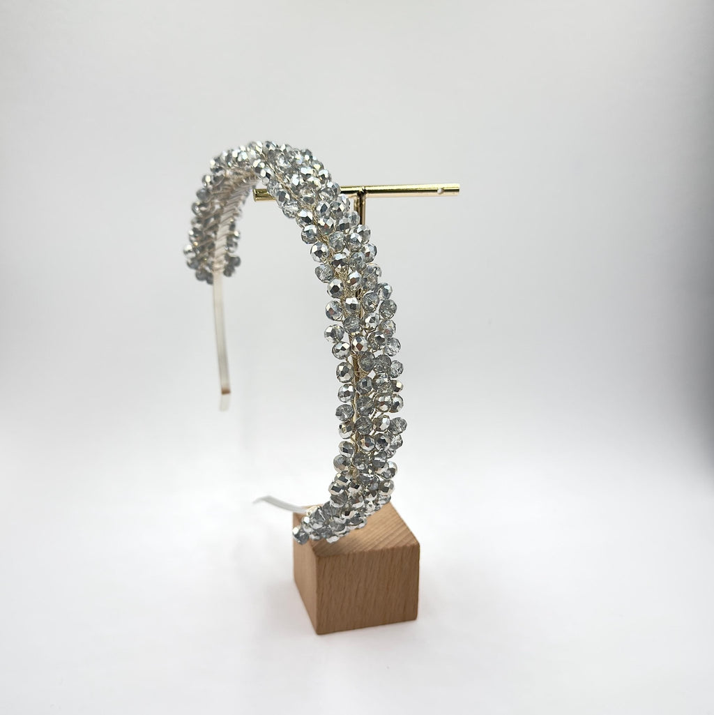 Braut Tiara Klar Kristall Silber Draht Haarreif Haarschmuck - AVYRAA BRIDAL