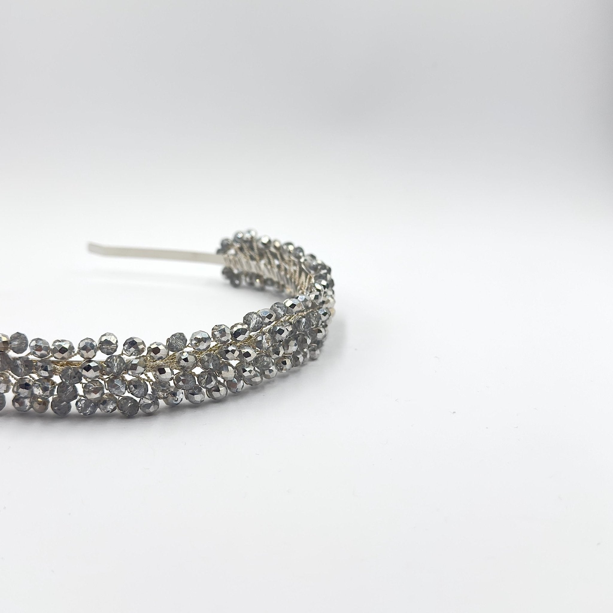 Braut Tiara Klar Kristall Silber Draht Haarreif Haarschmuck - AVYRAA BRIDAL