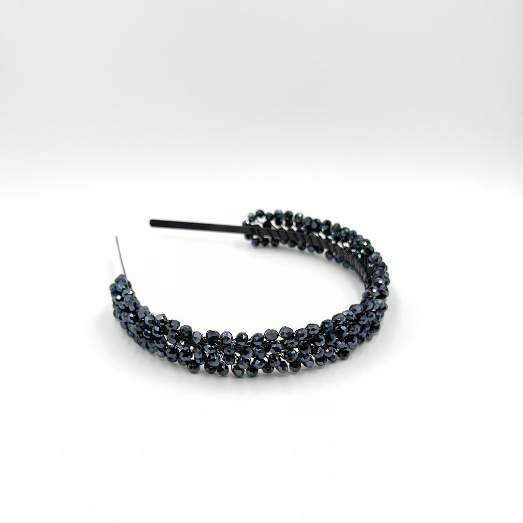 Braut Tiara Midnight Navy Kristall Draht Haarband Haarschmuck - AVYRAA BRIDAL