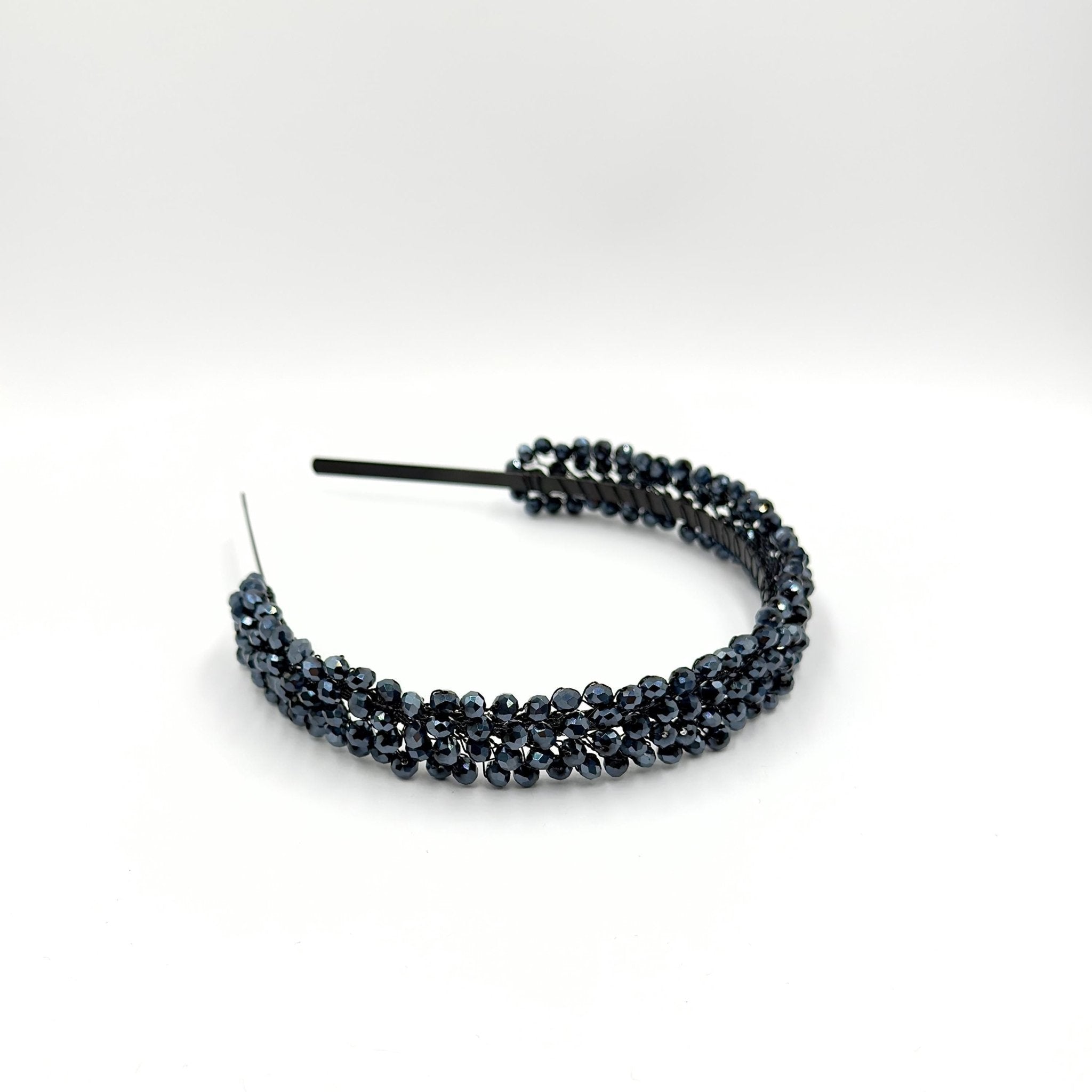 Braut Tiara Midnight Navy Kristall Draht Haarband Haarschmuck - AVYRAA BRIDAL