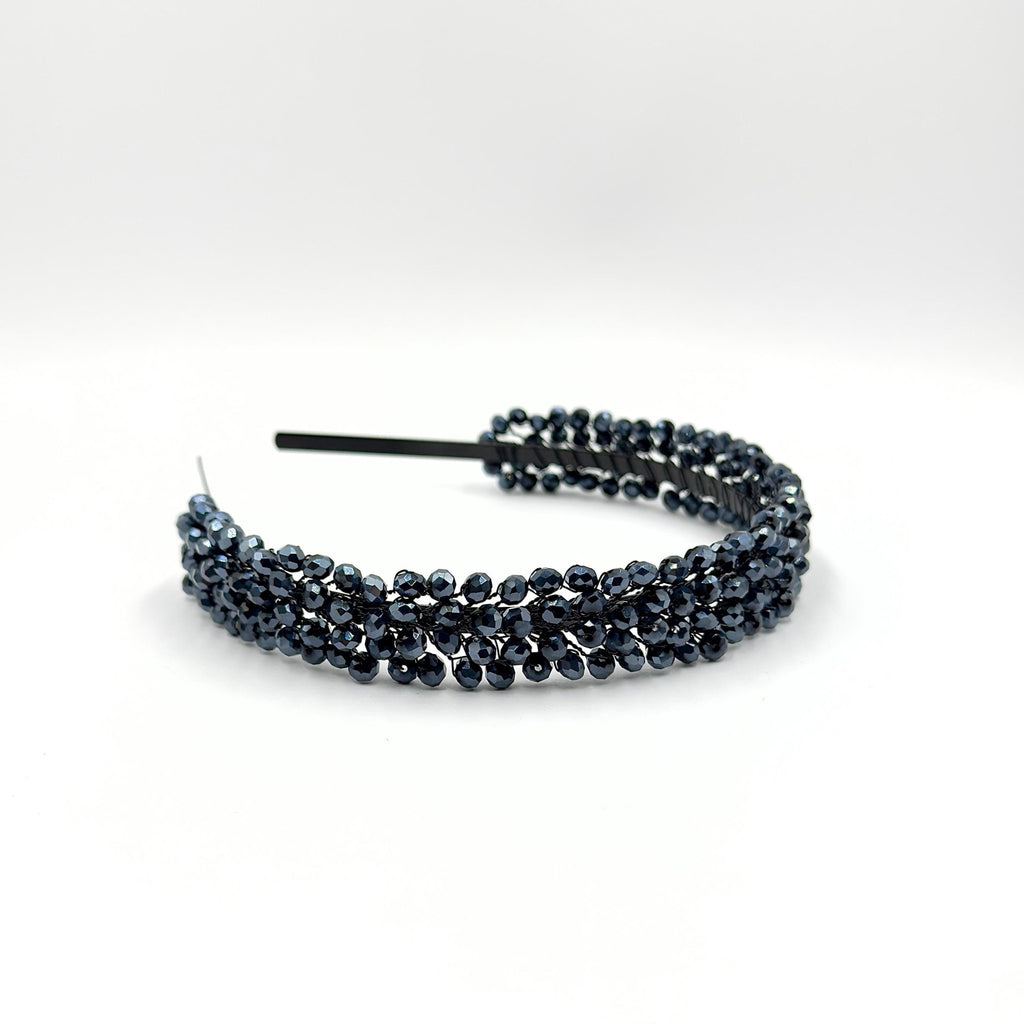 Braut Tiara Midnight Navy Kristall Draht Haarband Haarschmuck - AVYRAA BRIDAL