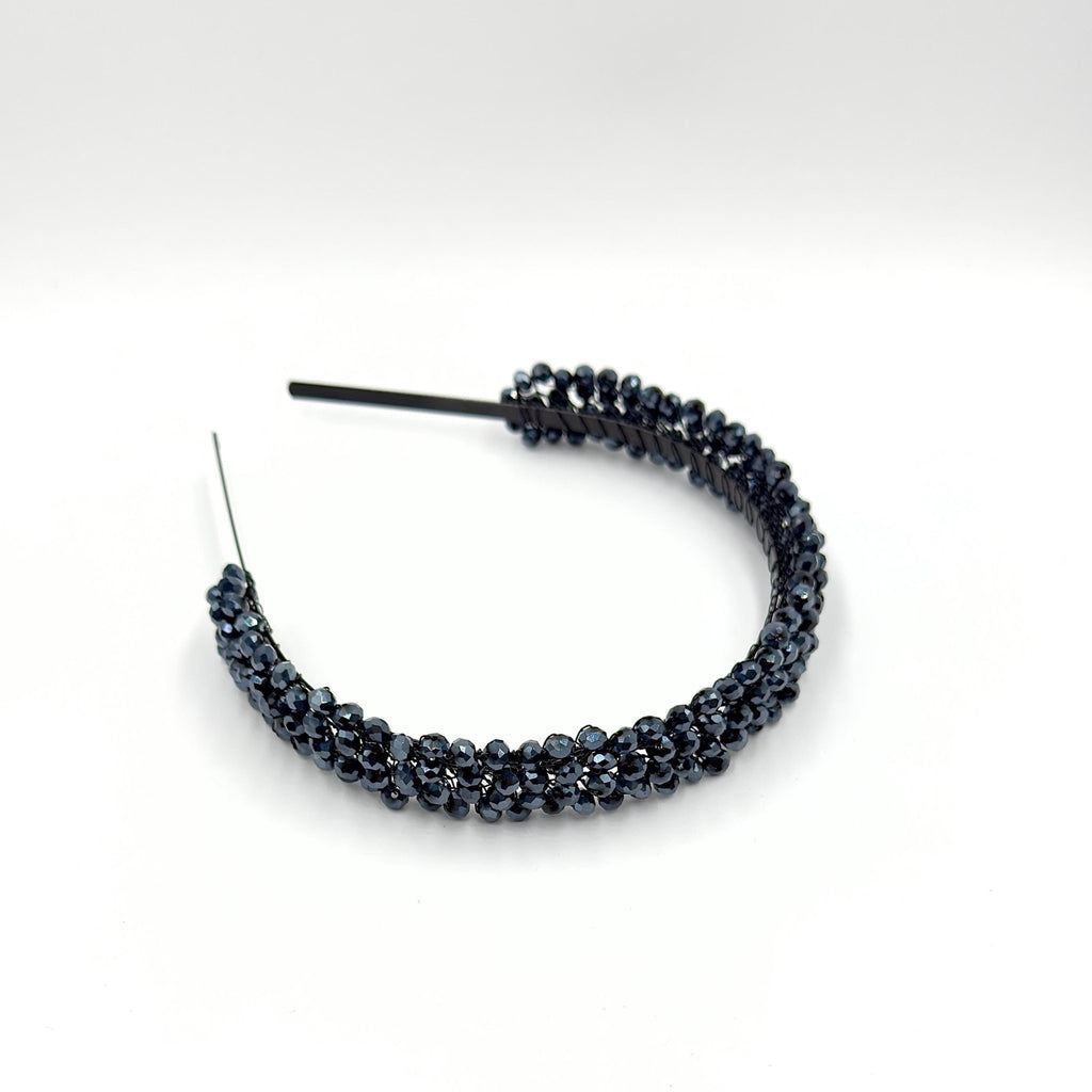 Braut Tiara Midnight Navy Kristall Draht Haarband Haarschmuck - AVYRAA BRIDAL