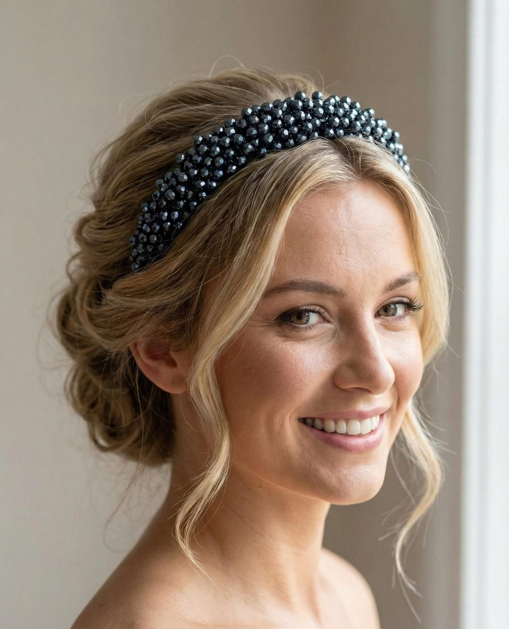 Braut Tiara Midnight Navy Kristall Strass Draht Haarband Haarschmuck - AVYRAA BRIDAL